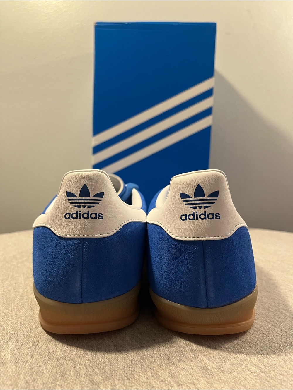 Adidas Originals Gazelle Indoor "Blue Bird" White Gum Men's Shoe Size 10.5 JI206 - Picture 6 of 12